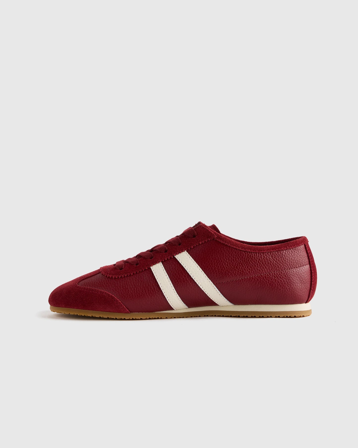 Italian Leather & Suede Low Profile Sneaker - 5 / Electric Blue