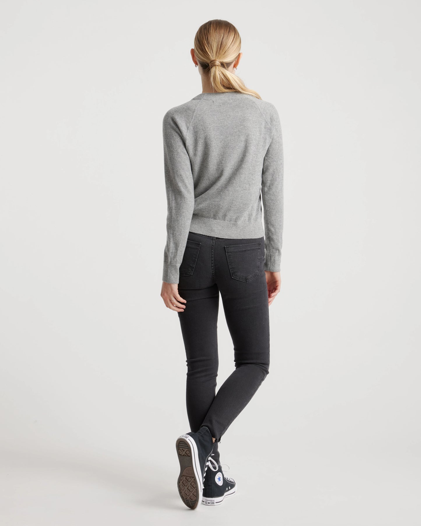 Mongolian Shrunken Cashmere Sweatshirt - XS / True Navy