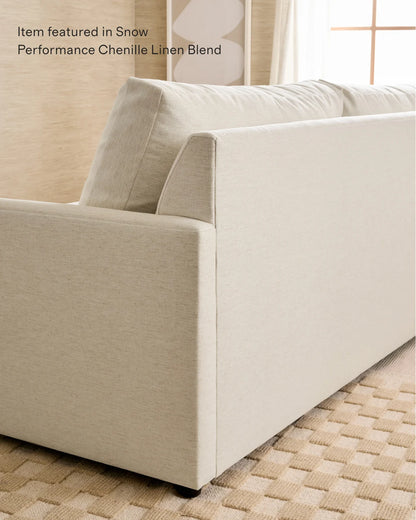 Brennan L Sectional in Performance Basketweave - 99x99 / Flax