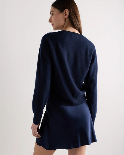 Mongolian Cashmere Dolman Sleeve Henley Sweater - XS / Oatmeal