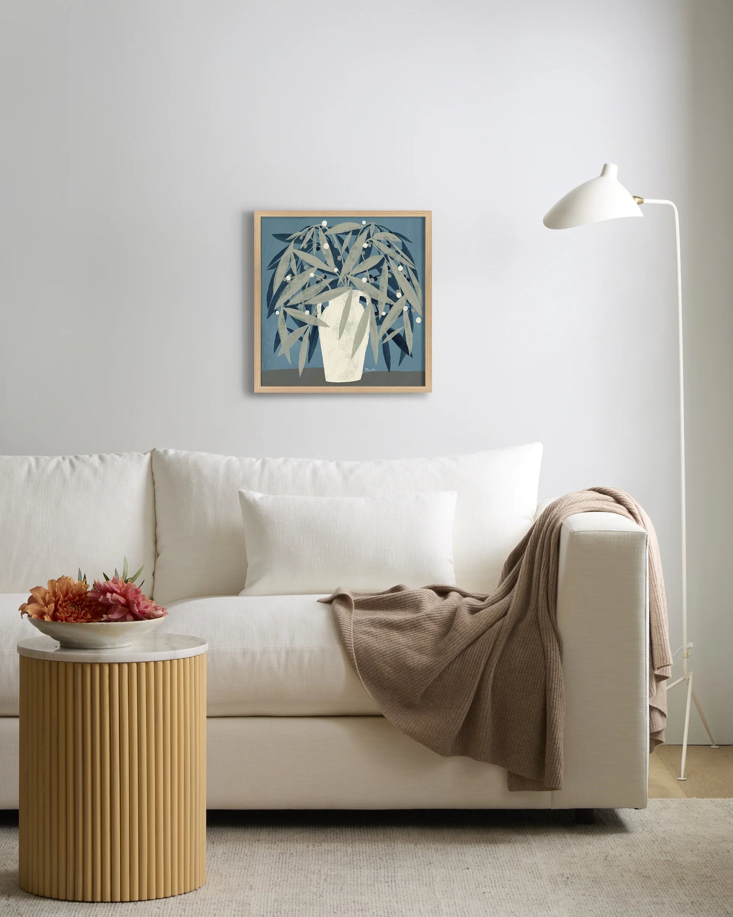 Blue Plant by Marco Marella - 21.25"x21.25" / Black