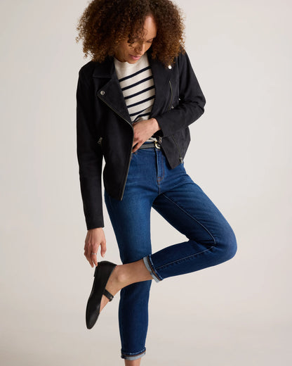 Luna Stretch Slim Boyfriend Jeans - 24 / Stormy Blue