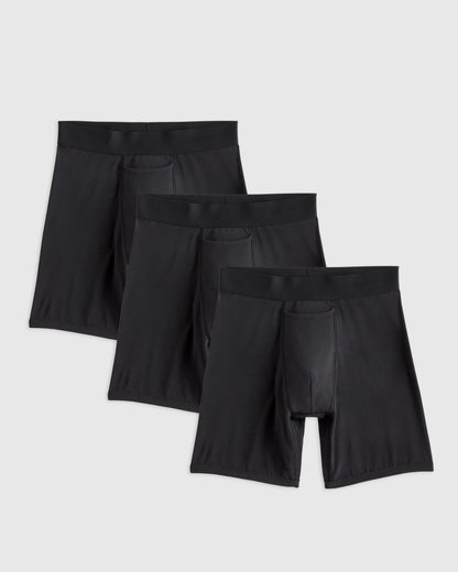 Micromodal 6" Boxer Brief (3-pack) - XS / Black