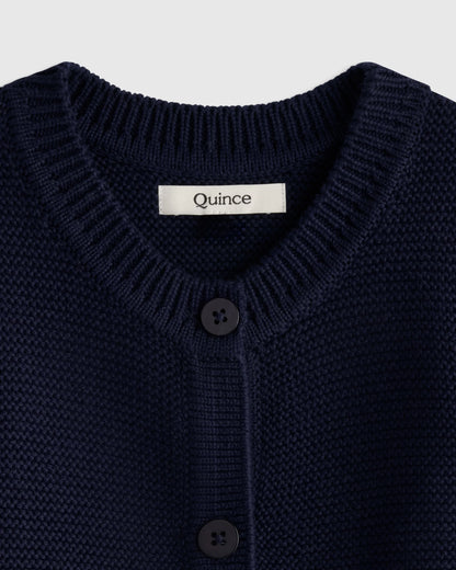 100% Organic Cotton Sweater Cardigan - 0-3M / Ivory