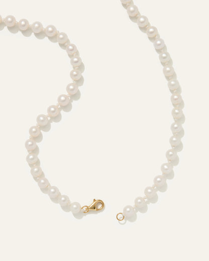 14K Gold Freshwater Cultured Pearl Strand Necklace - One Size / Yellow Gold