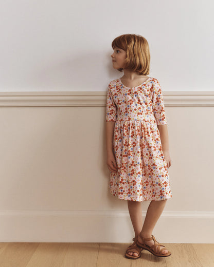 Organic Cotton Skater Dress - 6 / Sweet Cherries