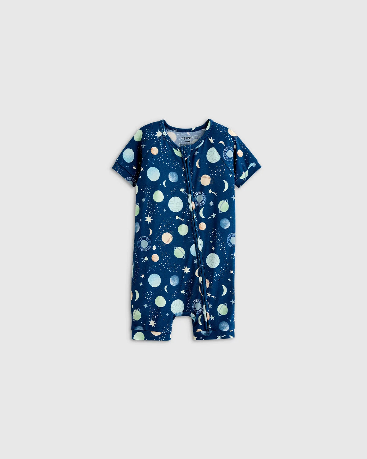 Bamboo Shortie Onesie Pajama - 0-3M / Blue Cars