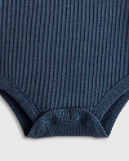 Softest Rib Short Sleeve Bodysuit - 0-3M / Deep Sea Blue