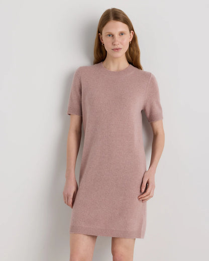 Mongolian Cashmere Short Sleeve Mini Dress - XS / Faded Denim
