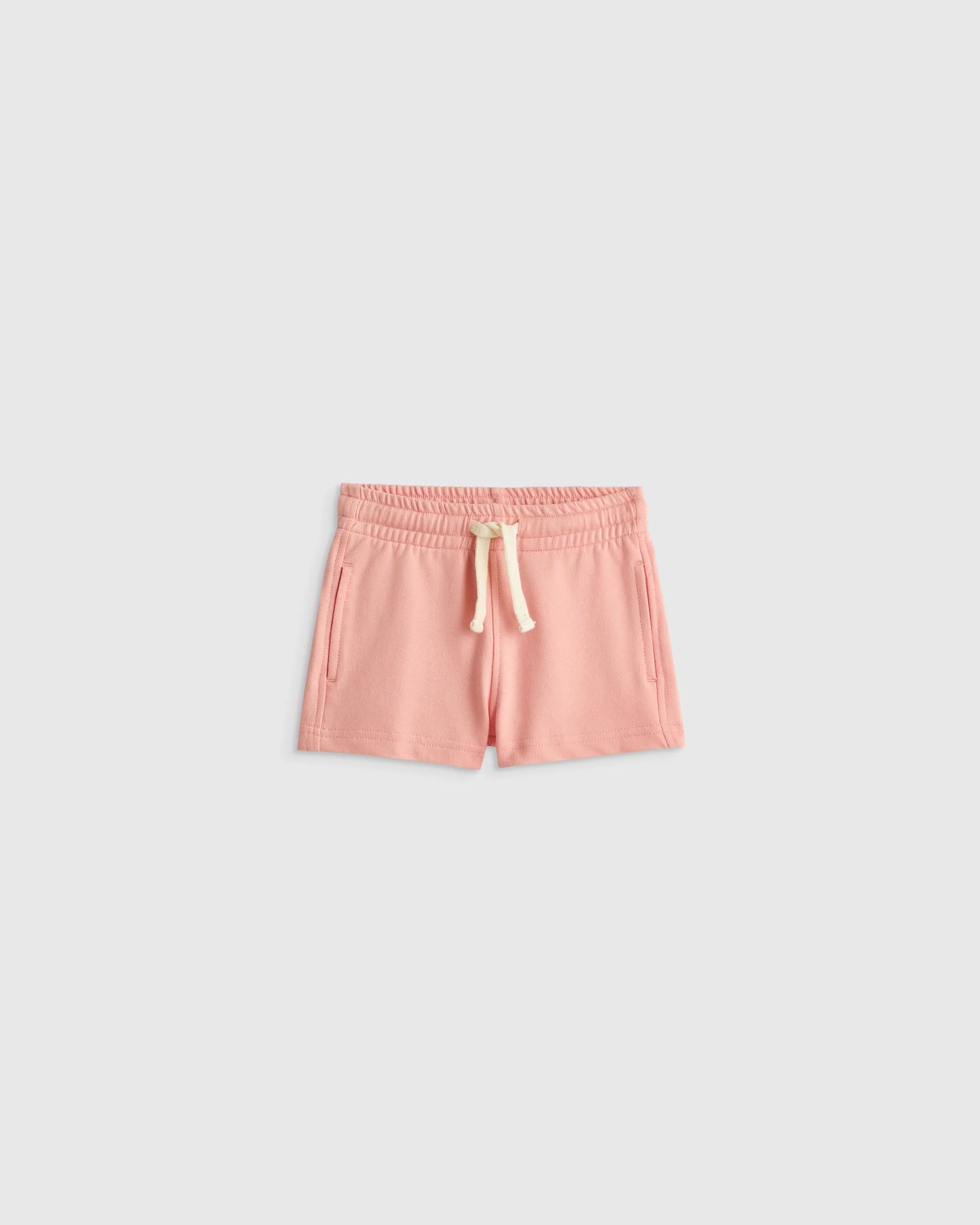 100% Organic Cotton French Terry Short - 12-18M / Coral Pink