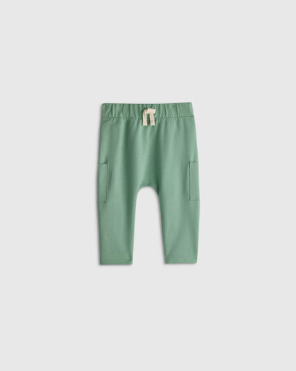 Organic Cotton French Terry Pocket Pants - 3-6M / Vintage Blue