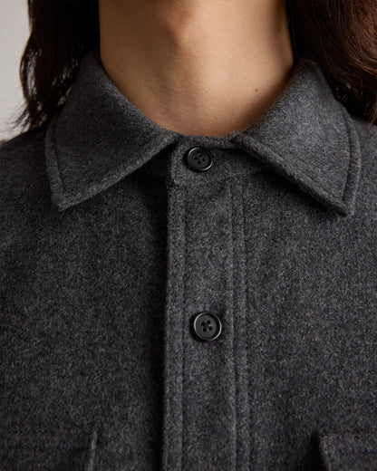 Italian Wool Overshirt - XXXL / Black