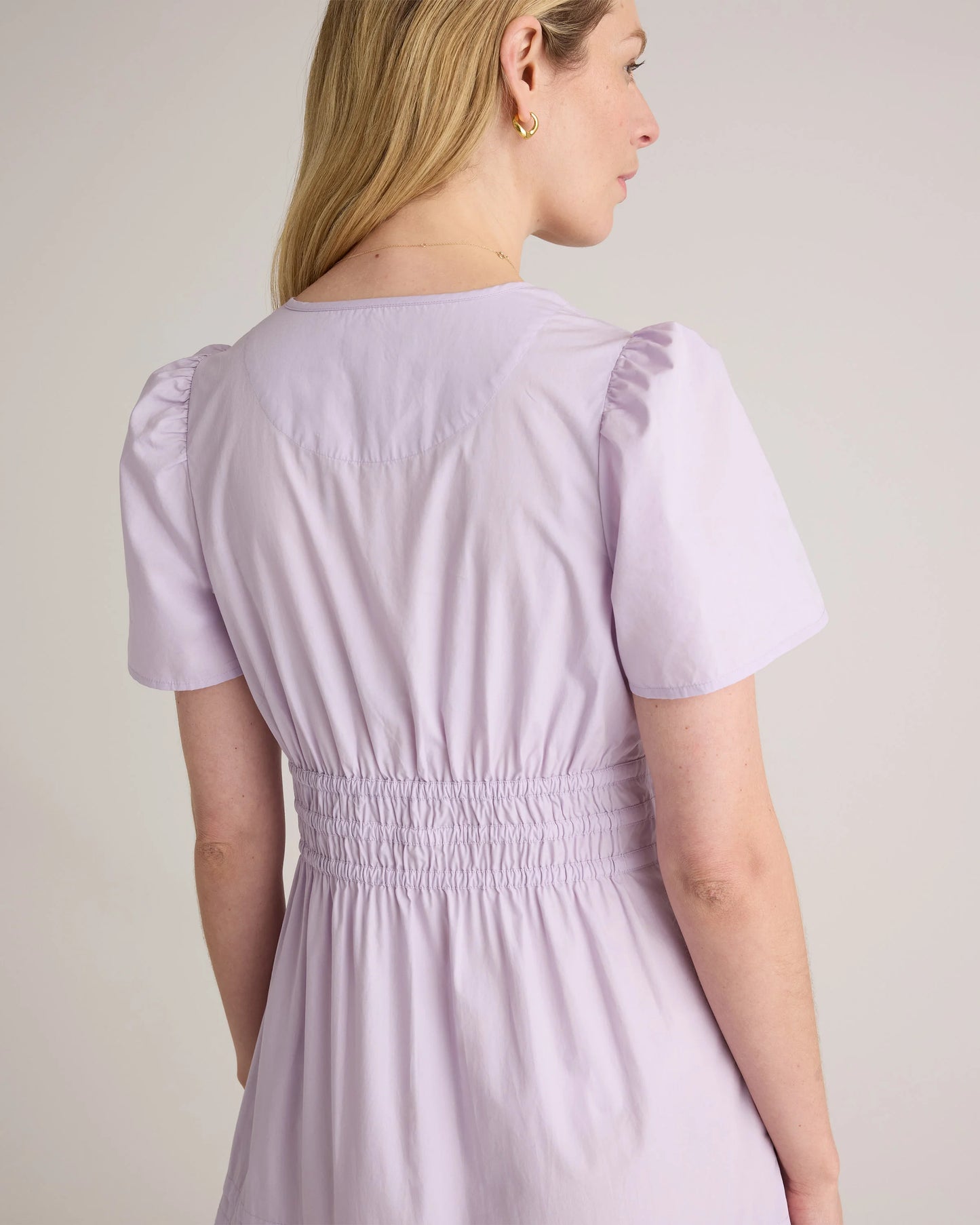100% Organic Cotton Poplin Tiered Maxi Dress - XS / Riviera Blue Heirloom Floral
