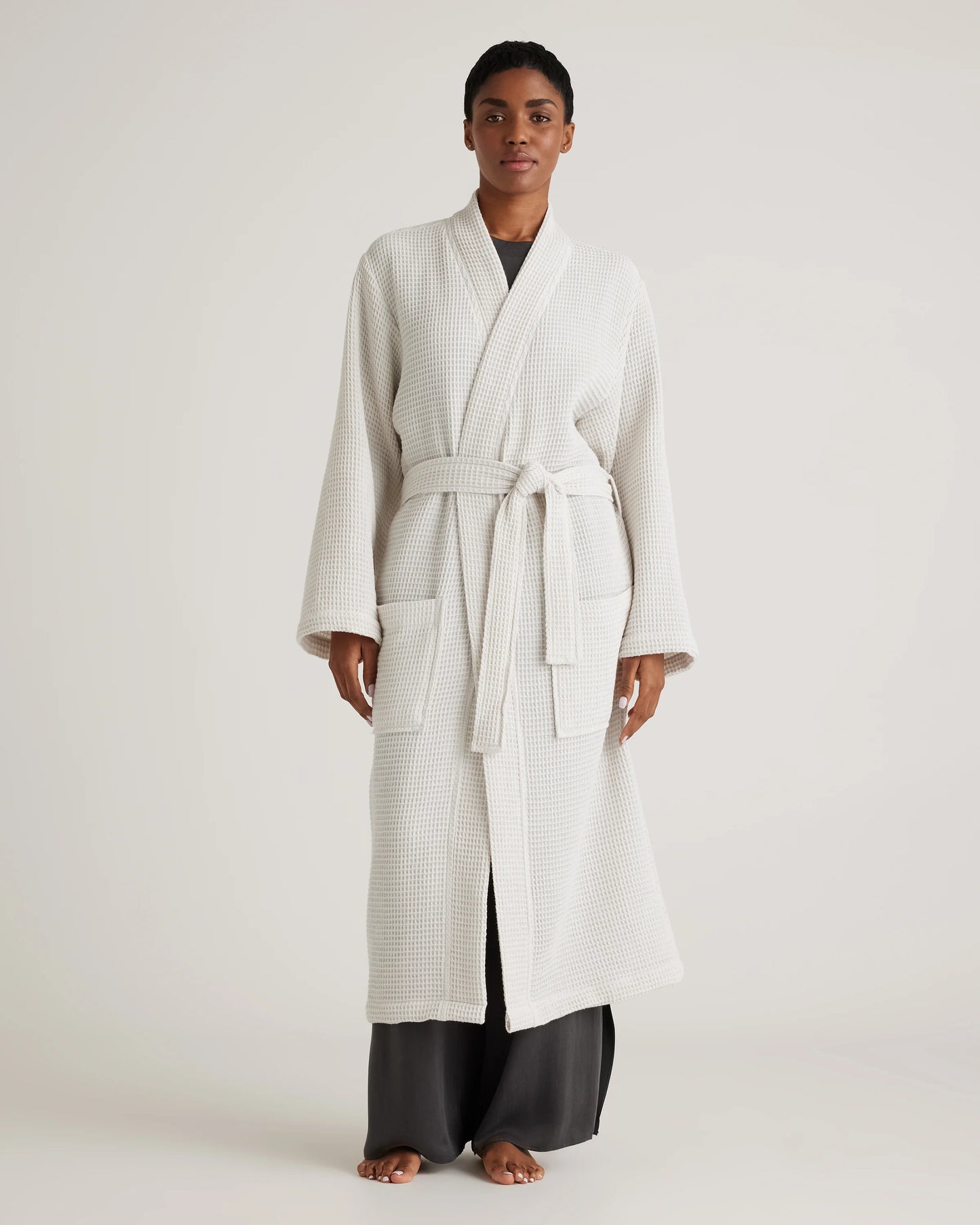 Organic Turkish Waffle Robe - XS / White