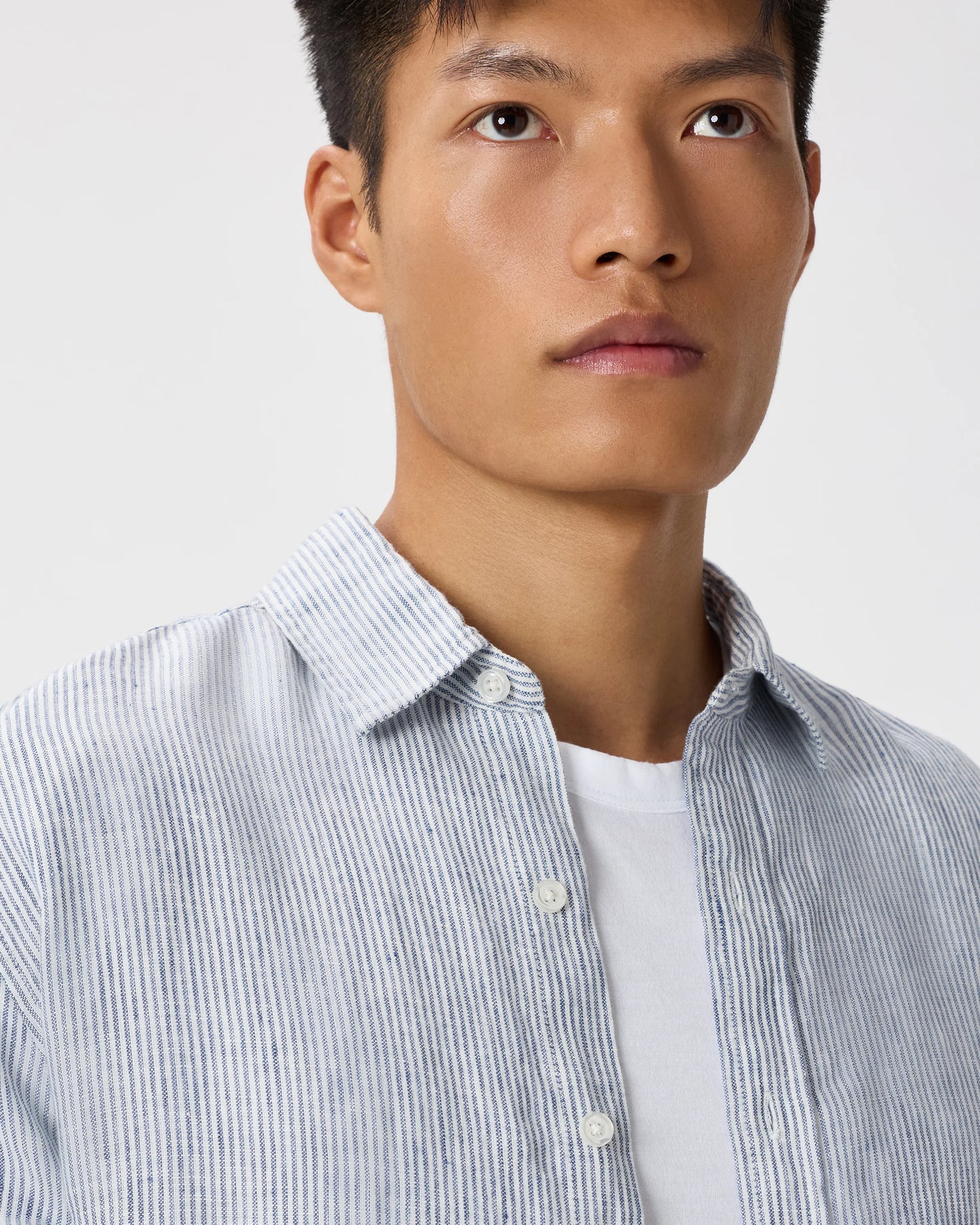 100% European Linen Relaxed Long Sleeve Shirt - XS / Flax