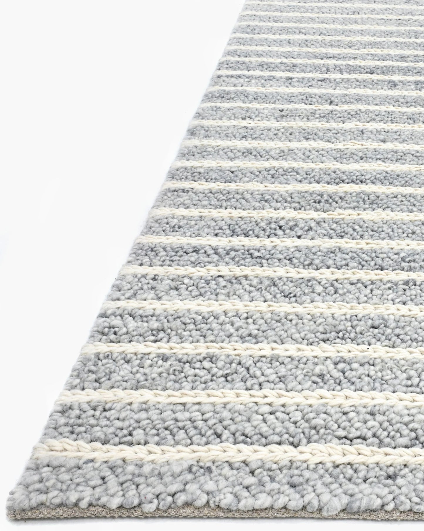 Floyd Wool Rug - 3' x 5' / Grey/White