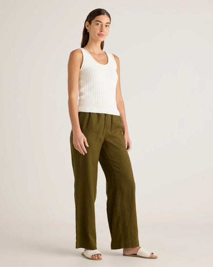 100% Organic Cotton Waffle Cropped Sweater Tank - XS / Heather Dove Grey