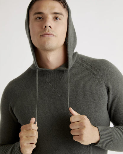 Mongolian Cashmere Pullover Hoodie - XS / Sea Spray Green