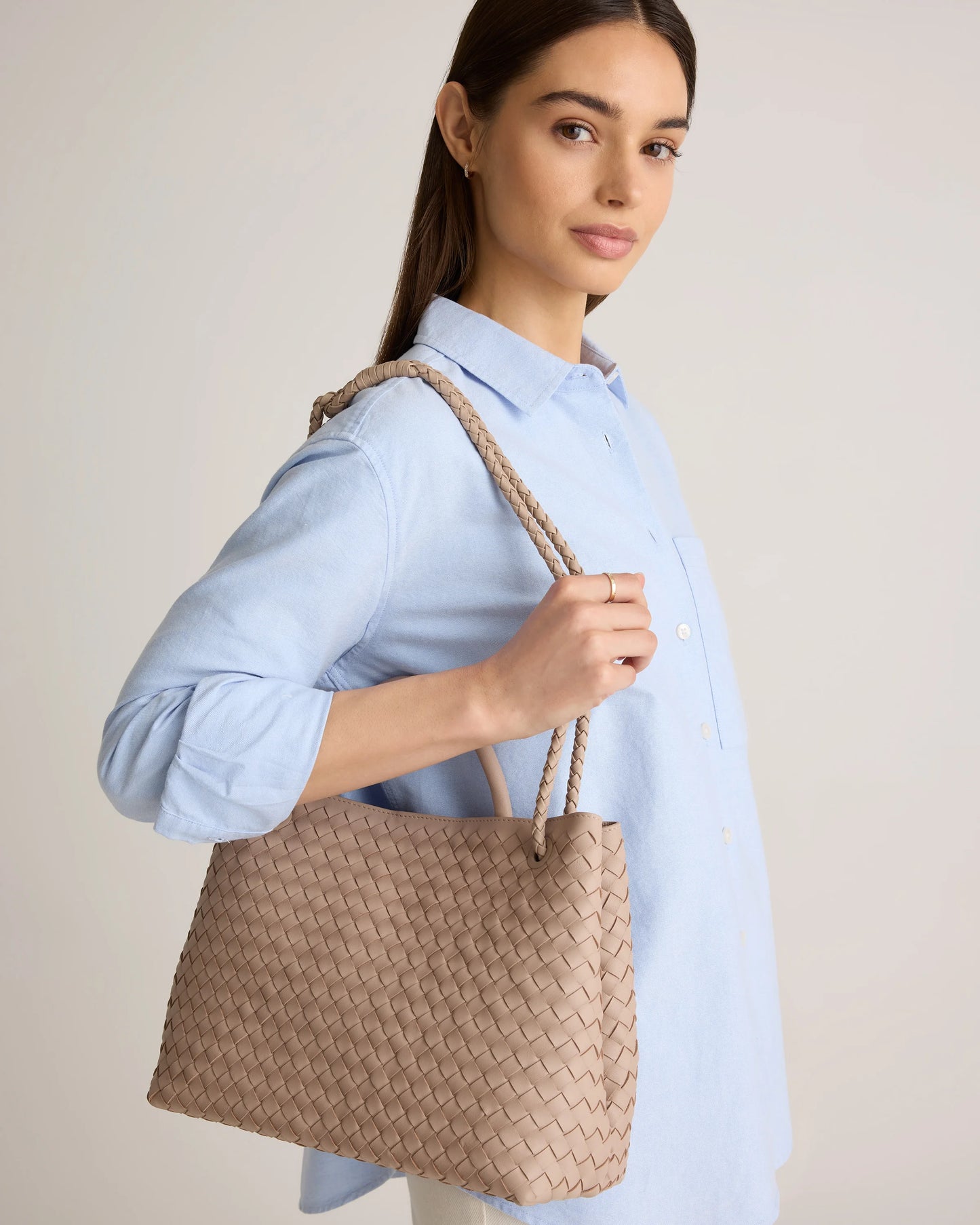 Romy Handwoven Satchel - One Size / Cognac
