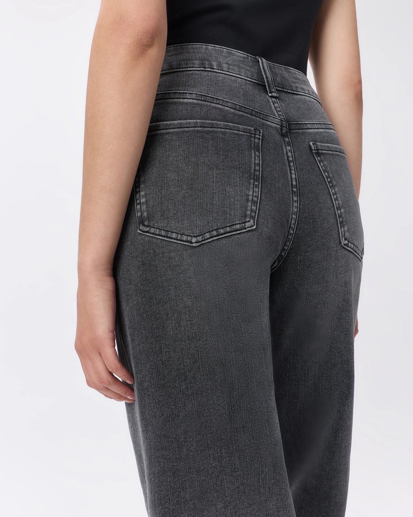 Bella Stretch Patch Pocket Wide Leg Jeans - 24 / Seaside Blue