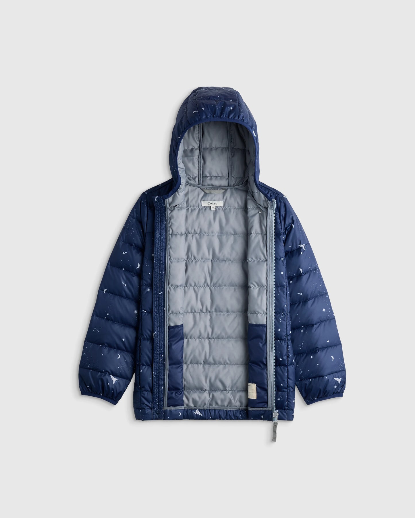 Lightweight Down Hooded Puffer Jacket - 6 / Blue Moon