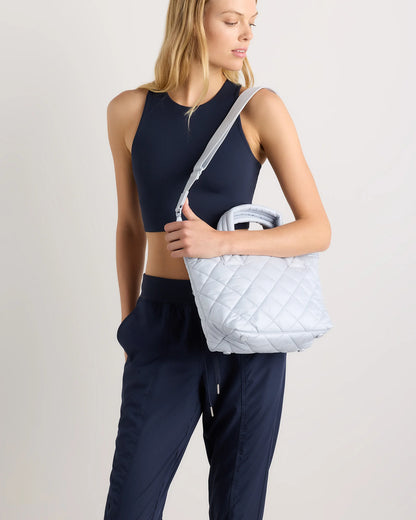 Transit Quilted Small Crossbody Tote - One Size / Taupe Brown