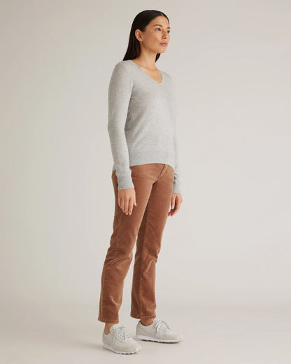 Organic Stretch Corduroy Straight Leg Pants - 0 / Espresso