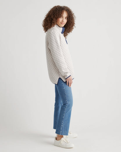 Reversible Quilted Pullover - XS / Charcoal/Grey