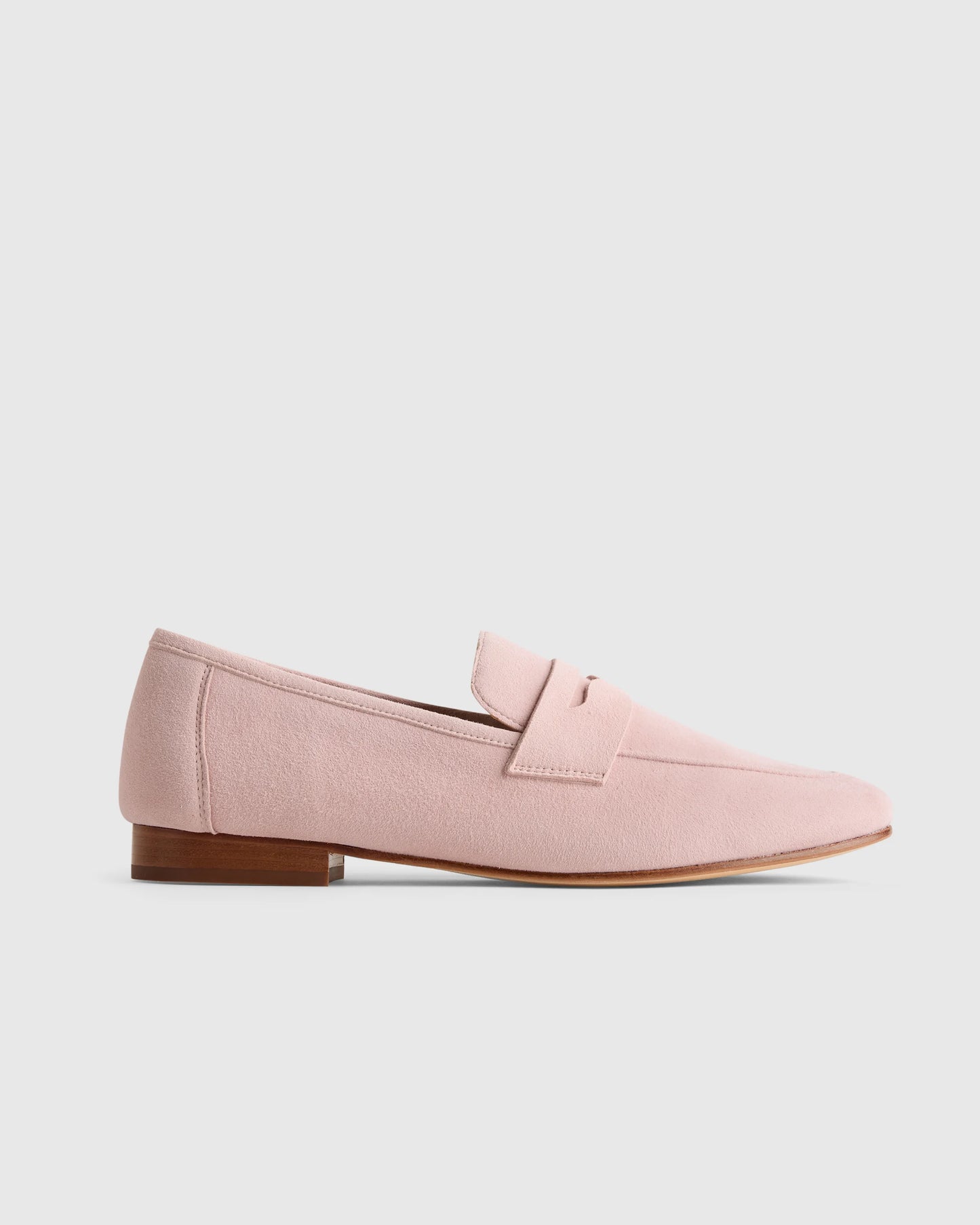 Italian Suede Penny Loafer - 5 / Almond