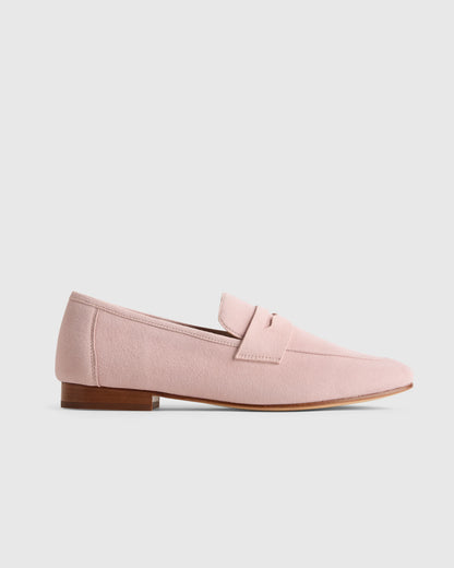 Italian Suede Penny Loafer - 5 / Almond