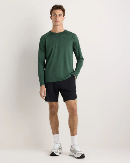 Mesh Performance Training Long Sleeve Tee - S / Heather Navy