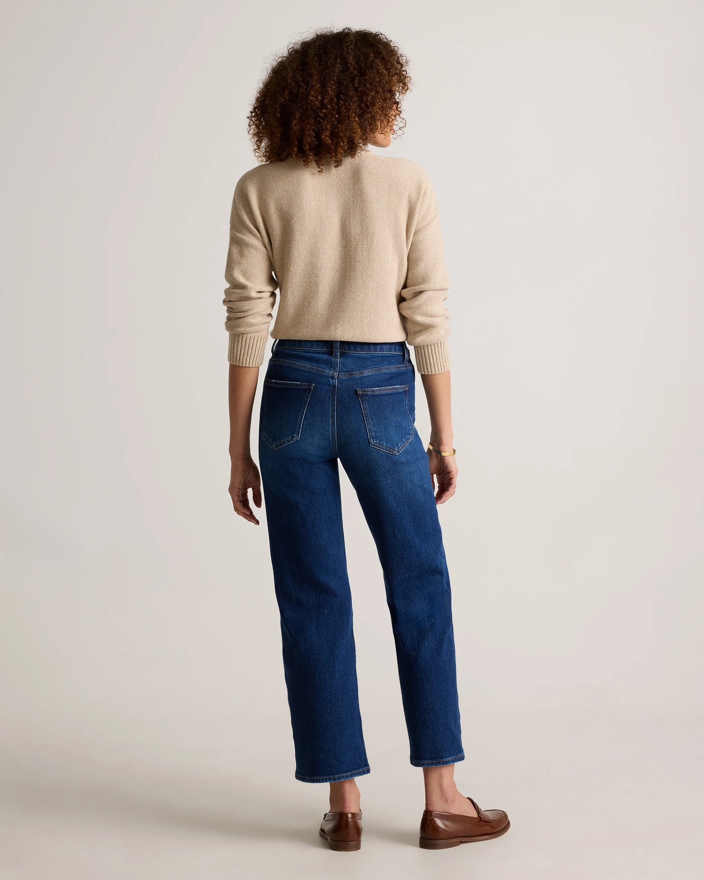 Bella Stretch Cropped Straight Jeans - 24 / Stormy Blue