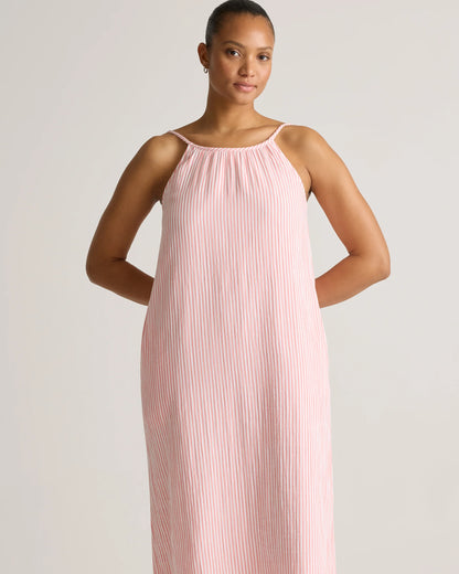 100% Organic Cotton Gauze Sleeveless Maxi Dress - XS / Spiced Orange