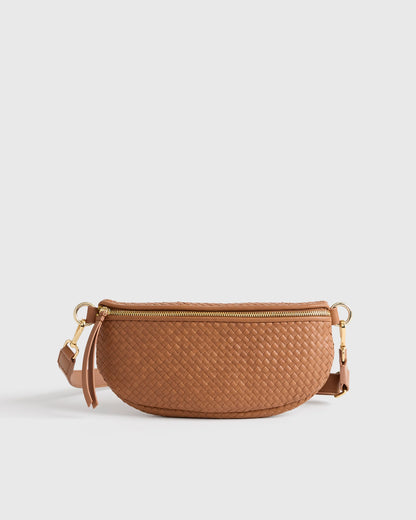 Sloane Handwoven Sling Bag - One Size / Taupe