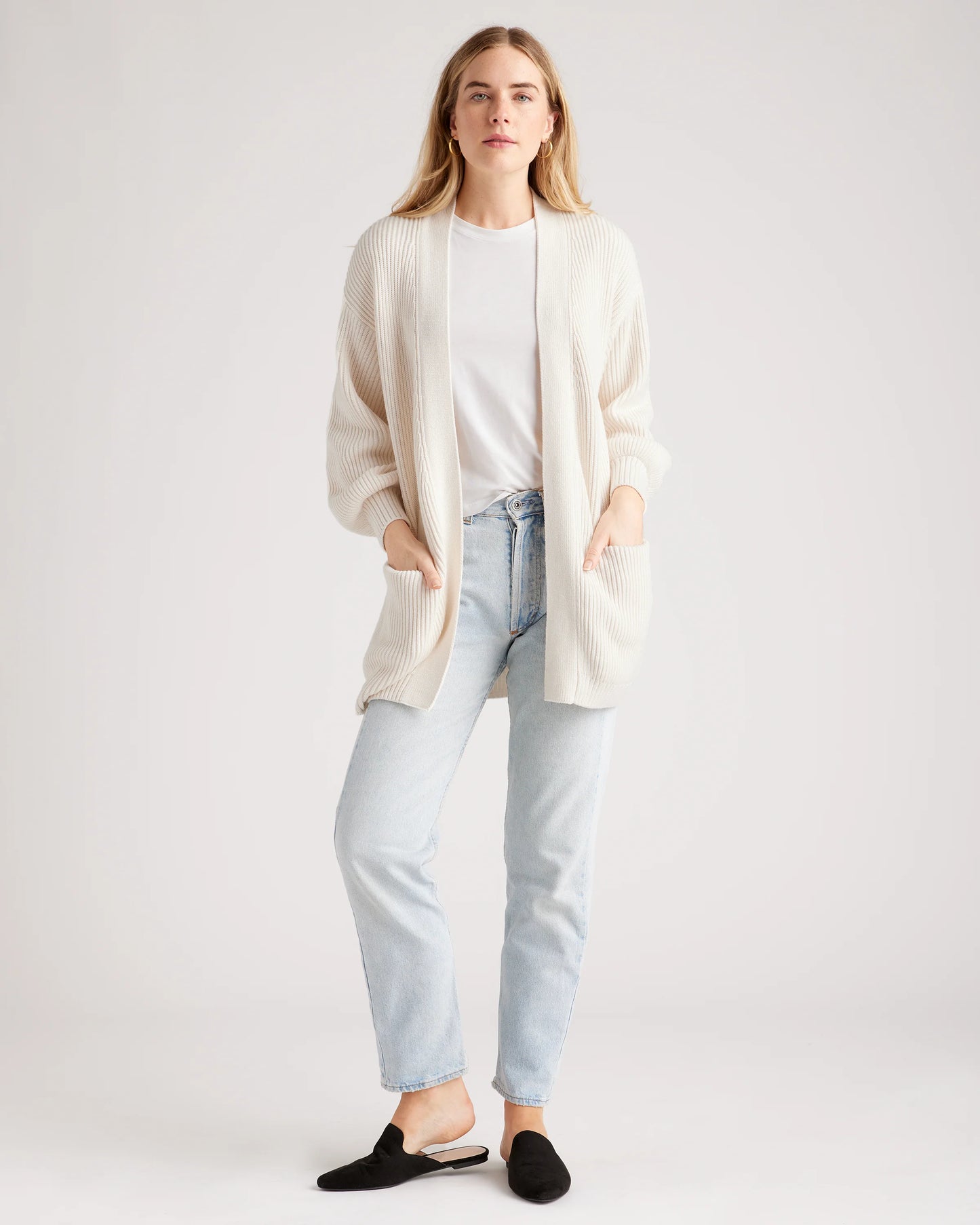 100% Organic Cotton Oversized Cardigan - XS / Camel
