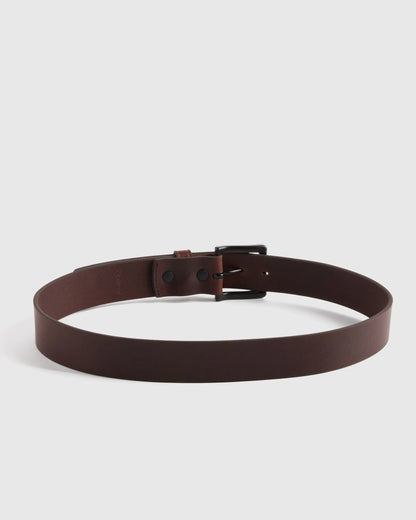 Adam Heritage Leather Jeans Belt - 30 / Bourbon