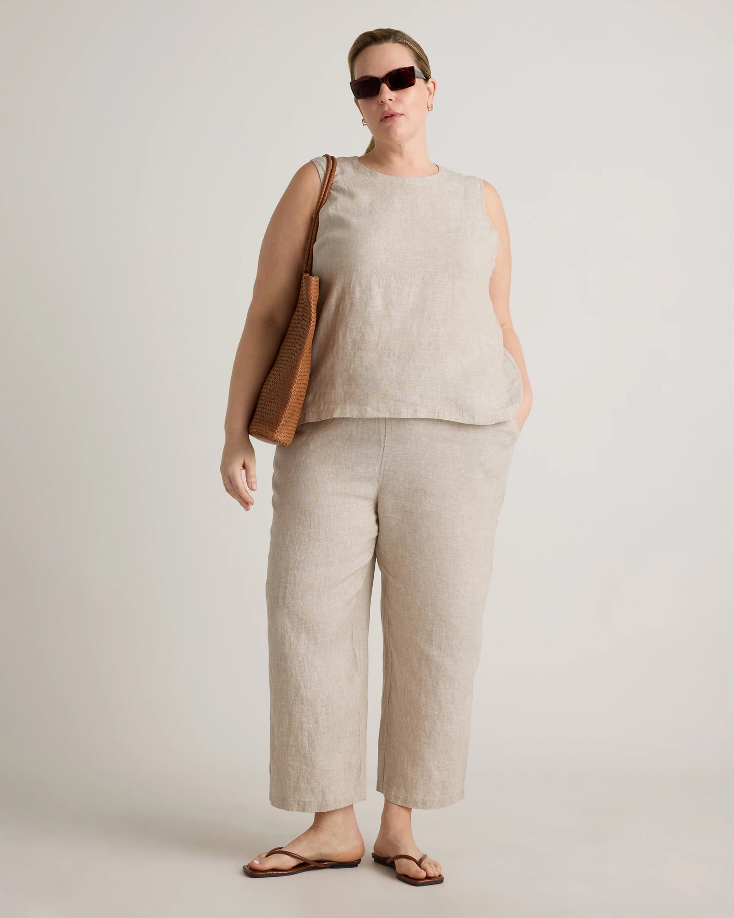 100% European Linen Pants - 1X / Bayberry Olive