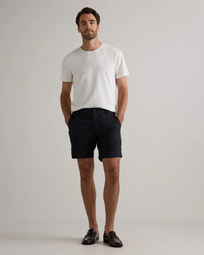 100% European Linen Trouser Shorts - 7" - S / Bayberry Olive