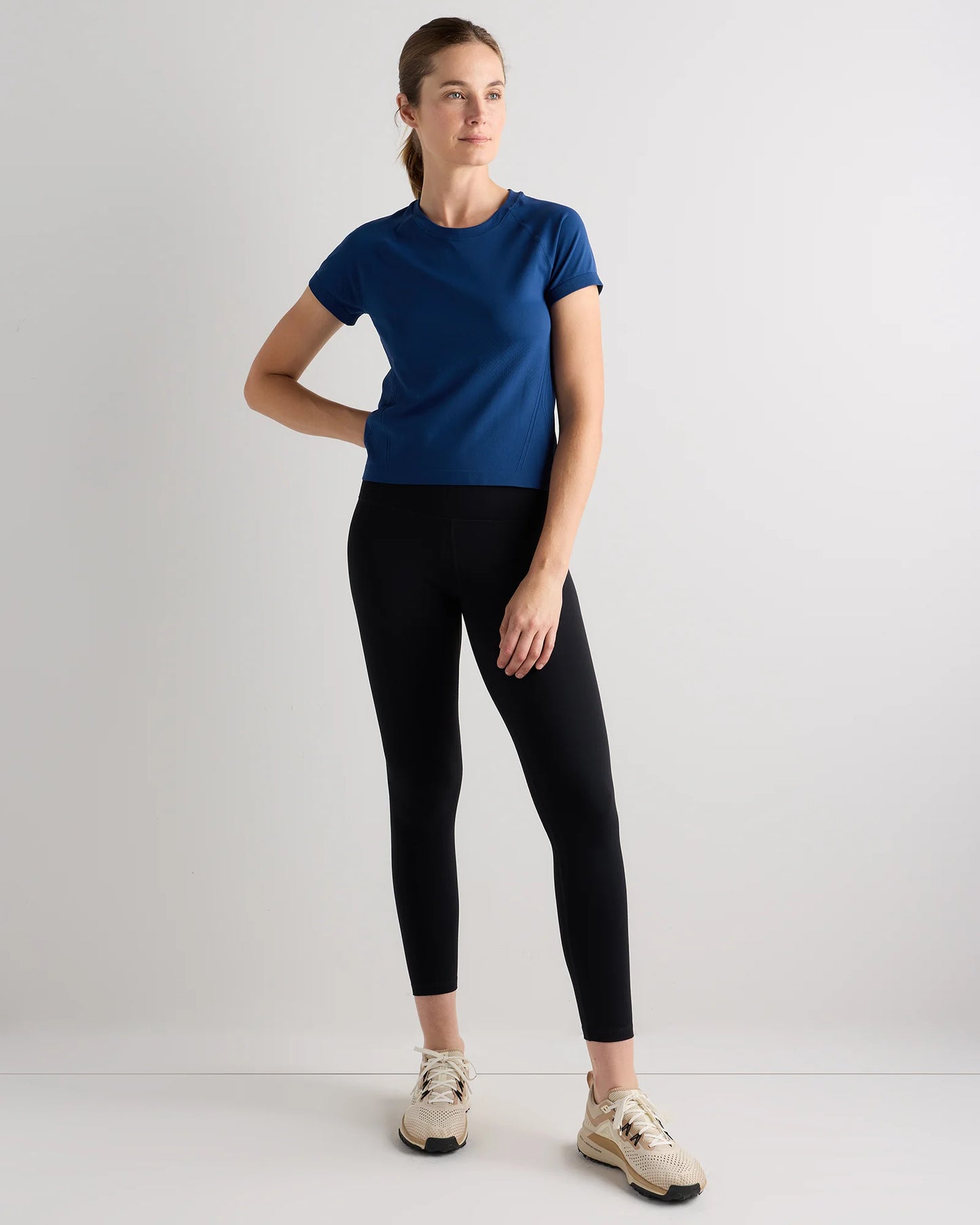 Seamless Waist-Length Tee - XS / Azul Blue