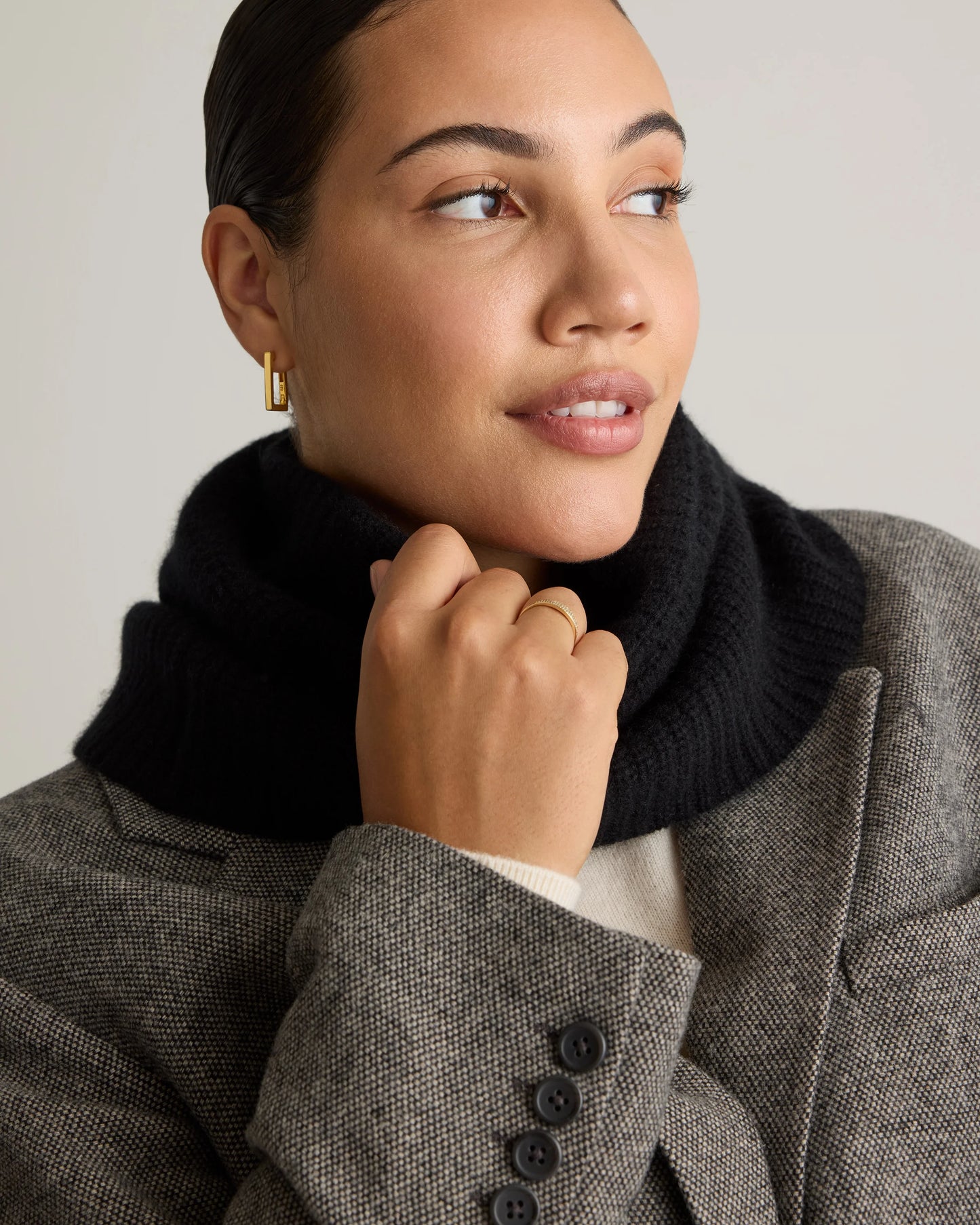 Mongolian Cashmere Snood - One Size / Ivory