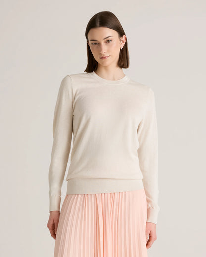 Lightweight Cotton Cashmere Crew Sweater - XS / Mountain Spring Blue