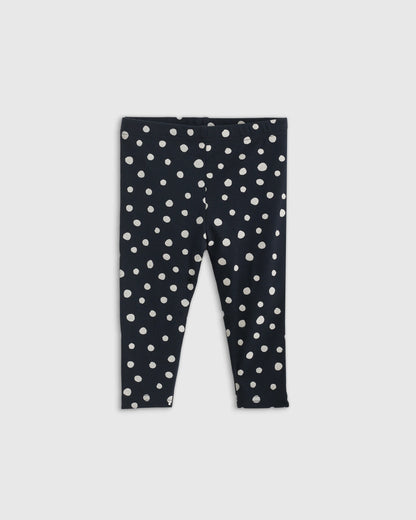 Organic Cotton Leggings 4-Pack - 0-3M / Golden Daisy/Black Dot