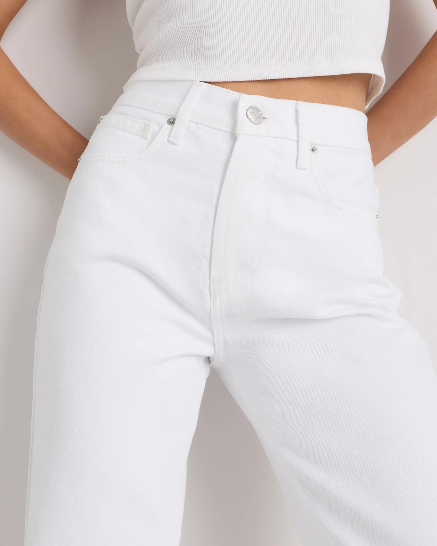 Bella Rigid Straight Jeans - 24 / Powder Blue Raw Hem