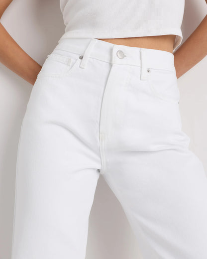 Bella Rigid Straight Jeans - 24 / Powder Blue Raw Hem