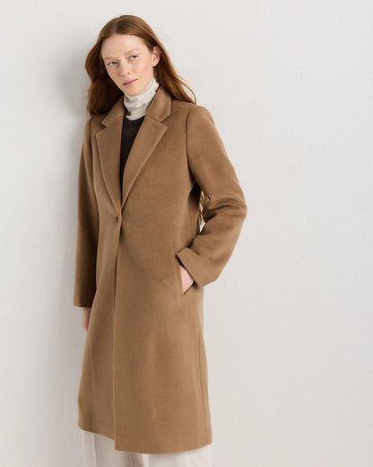 Wool Cashmere Blazer Coat - XS / Mocha Brown
