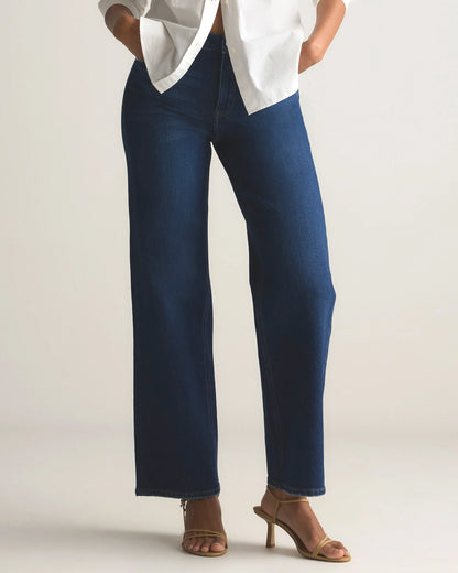Bella Stretch Relaxed Straight Jeans - 24 / Atlantic Blue