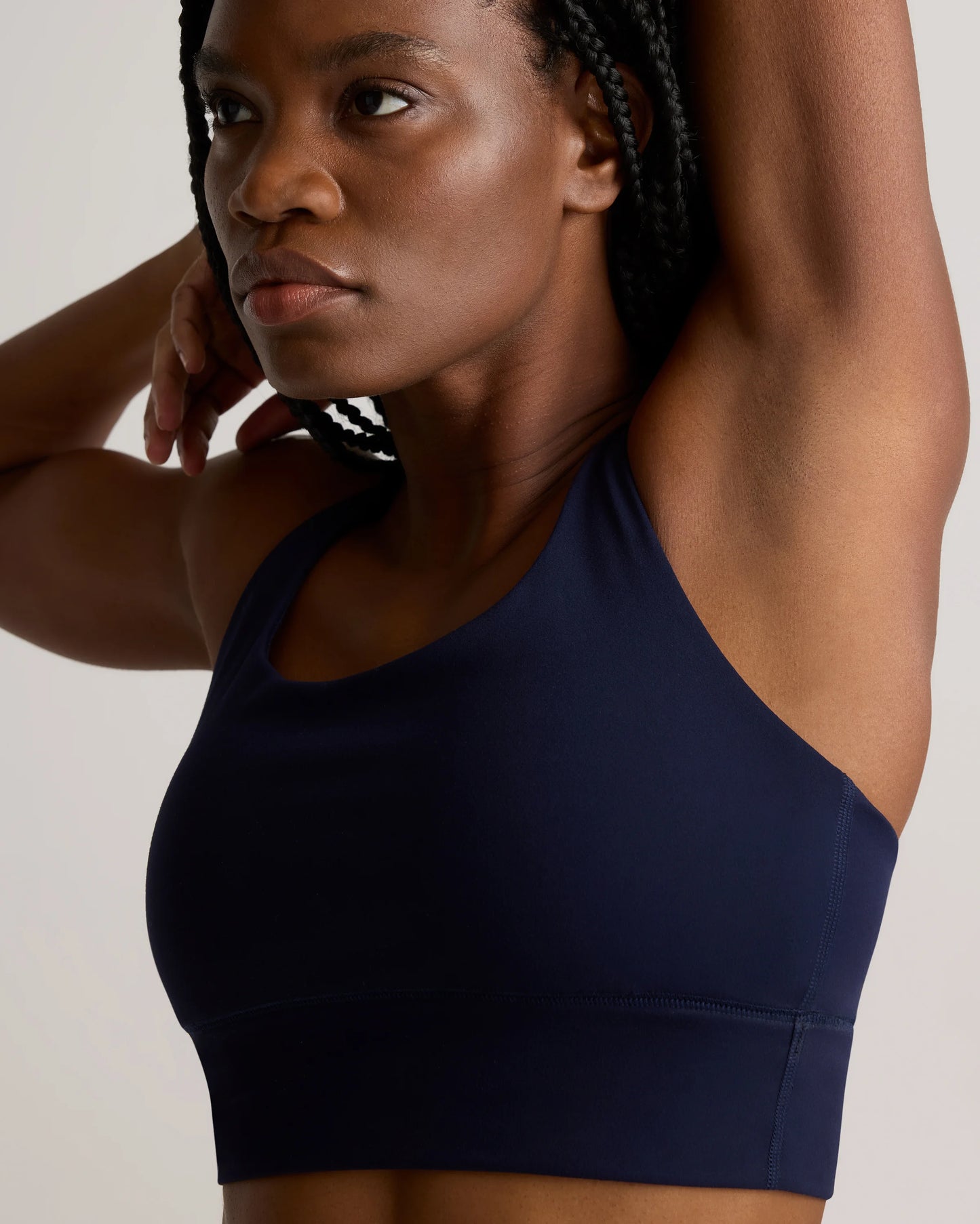 Power-Up Long Line Strappy Sports Bra - XS / Classic White