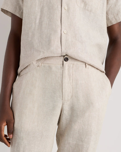 100% European Linen Trousers - 30X30 / Chambray Blue