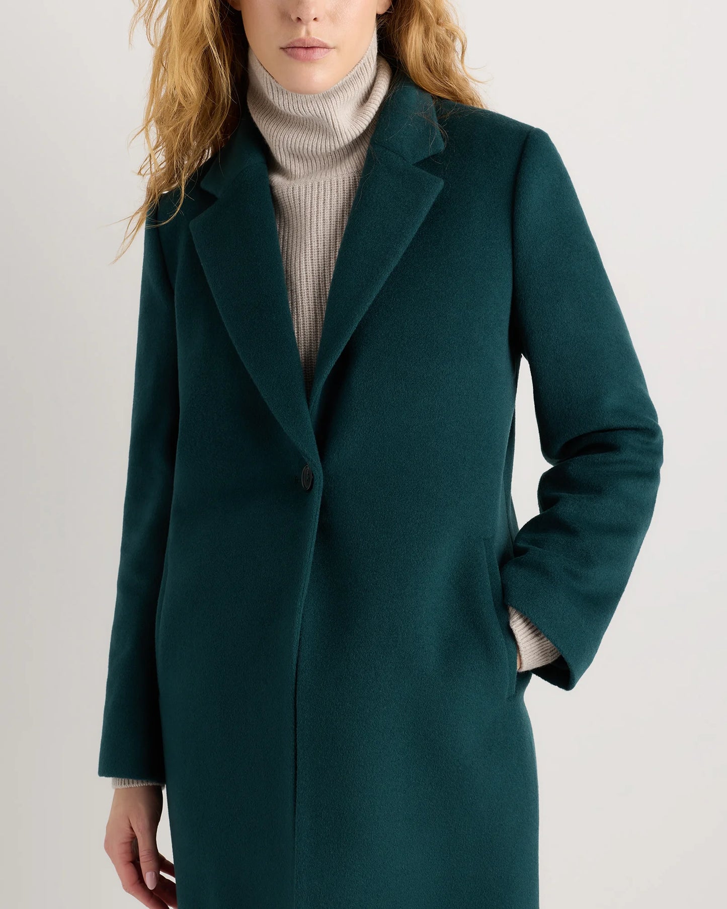 Wool Cashmere Blazer Coat - XS / Mocha Brown