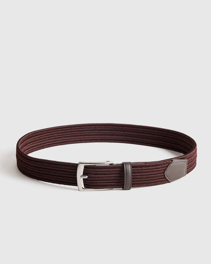 James Woven Stretch Belt - 30 / Black